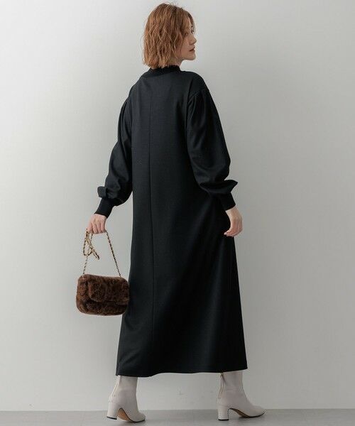 セール】 【洗える】ウールミルドジャージー ワンピース （ロング