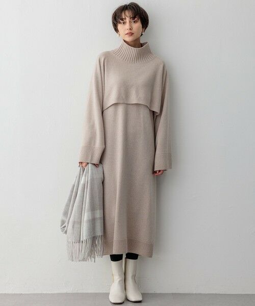 セール】 【洗える】カシミヤブレンド ニットワンピース （ミニ丈