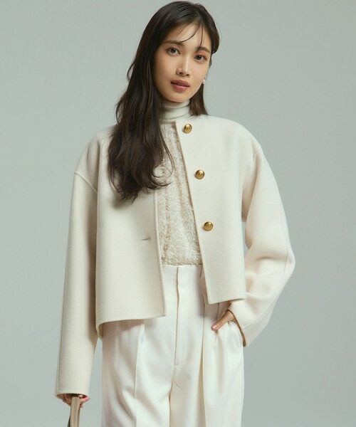 セール】 ウールリバー ノーカラーコート （その他アウター）｜23区