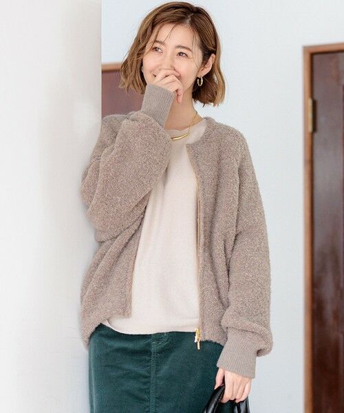 セール】 【洗える】ブークレニット ブルゾン （ブルゾン）｜23区