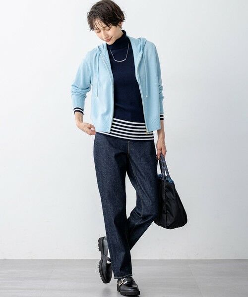 セール】 【見上愛さん着用/洗える】ピュアカシミヤ ジップアップ