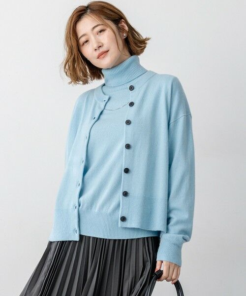 見上愛さん着用/STORY掲載】ピュアカシミヤ クルーネック カーディガン