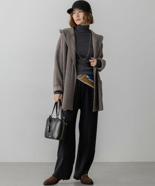 セール】 【洗える】ラクーンブレンドダブルフェイス フーディー