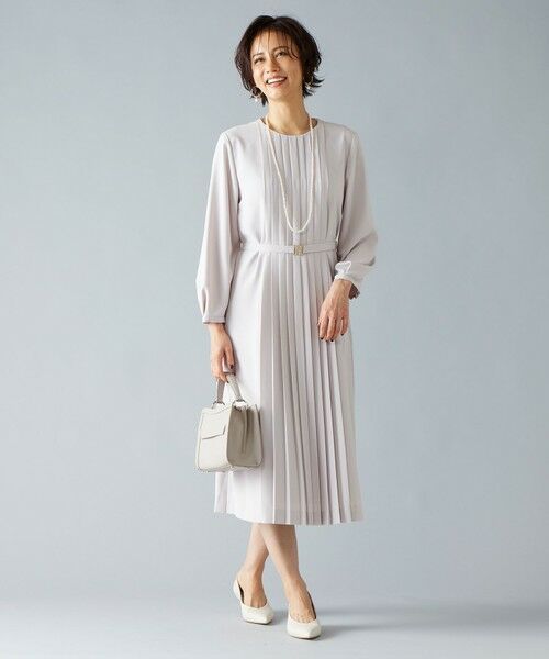 洗える】ライトサテン ワンピース （ロング・マキシ丈ワンピース）｜S