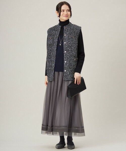 セール】 ツイード調ニット ジレ （ベスト）｜S size ONWARD(小さい