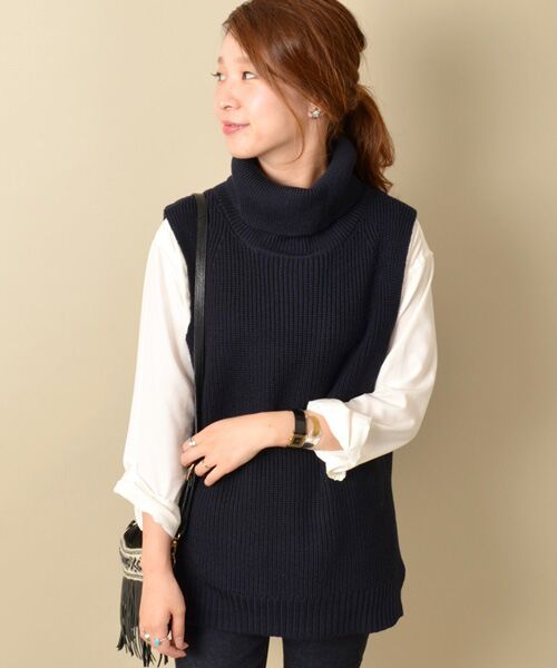 セール】 【InRed 11月号掲載】 アゼ タートルネックニットベスト