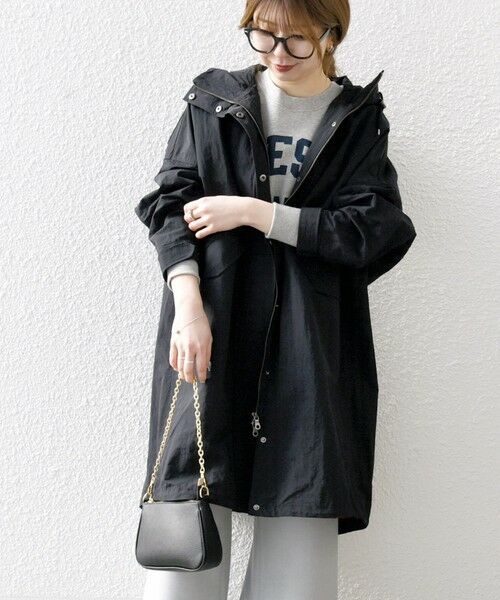 セール】 SHIPS any:〈洗濯機可能〉オーバー フーディ ブルゾン コート