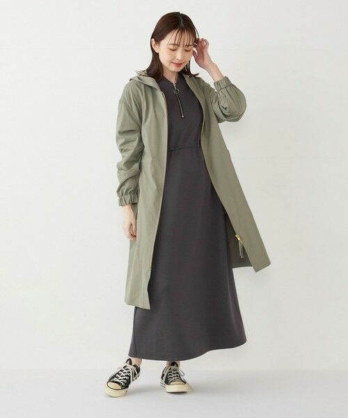 セール】 SHIPS Colors:〈手洗い可能〉ミリタリー フード コート