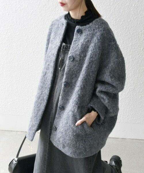 ネット完売品⭐︎Spick & Span美品⭐︎シャギーコクーンコート 38