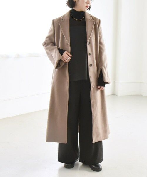 セール】 quaranciel: ウール ウエストシェイプ チェスター ロング