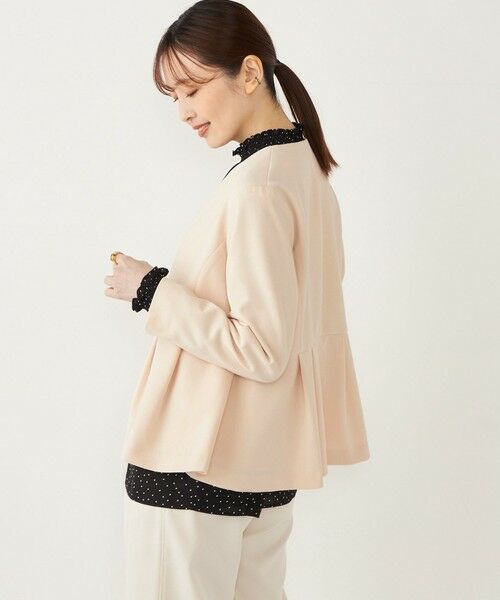 SHIPS Colors:ストレッチ ジョーゼット ペプラム ジャケット