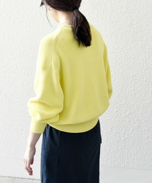 セール】 SHIPS any:〈手洗い可能〉アゼ コンパクト クルーネック