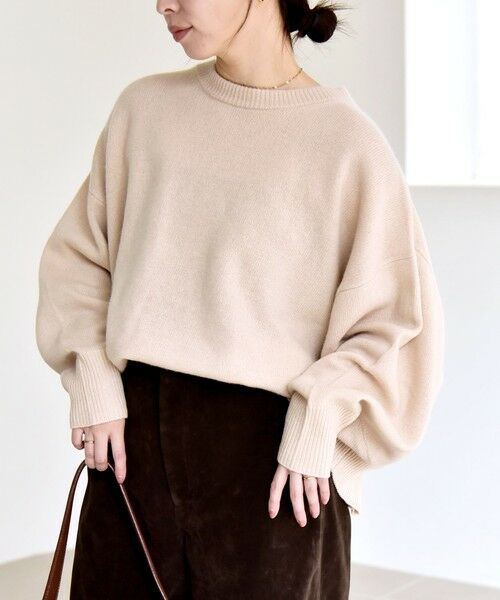 quaranciel:〈手洗い可能〉AQUA カシミヤ ミックス ドルマン ニット