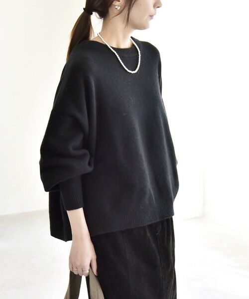 quaranciel:〈手洗い可能〉AQUA カシミヤ ミックス ドルマン ニット