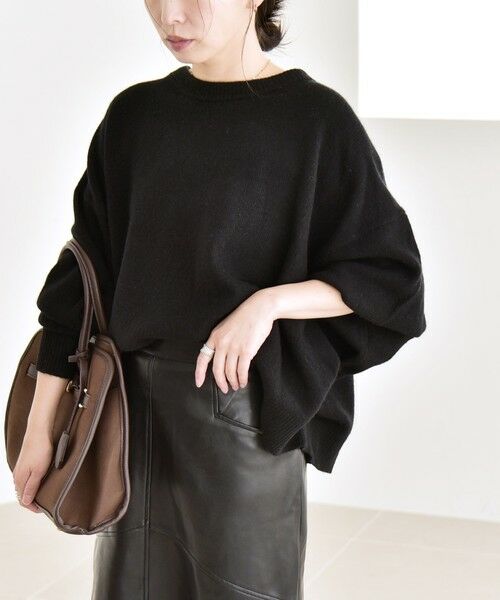 quaranciel:〈手洗い可能〉AQUA カシミヤ ミックス ドルマン ニット