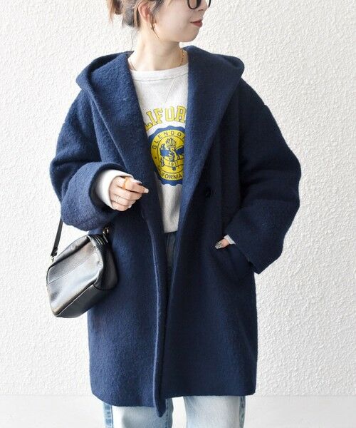 セール】 SHIPS any: シャギー フーディー ガウン コート （その他