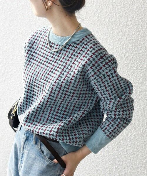 セール】 SHIPS any:〈手洗い可能〉モールヤーン クルーネック ロゴ