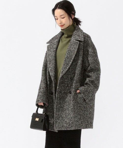セール】 ダブルブレストツイードコート◇ （その他アウター）｜SHIPS