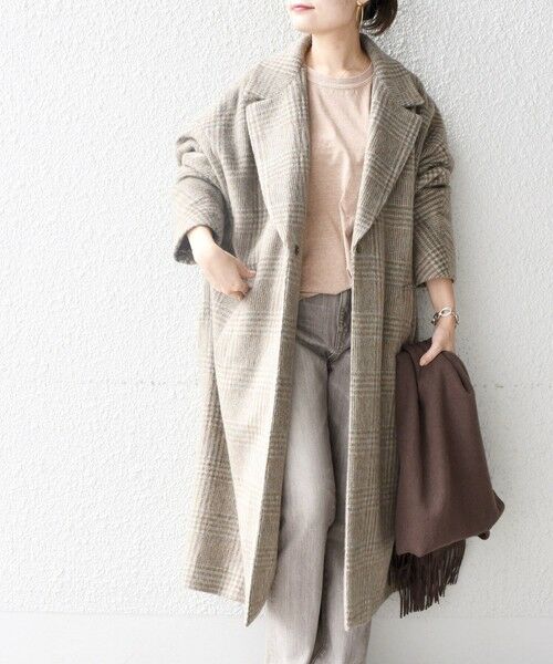 セール】 MANTECO シャギーチェックコート◇ （その他アウター