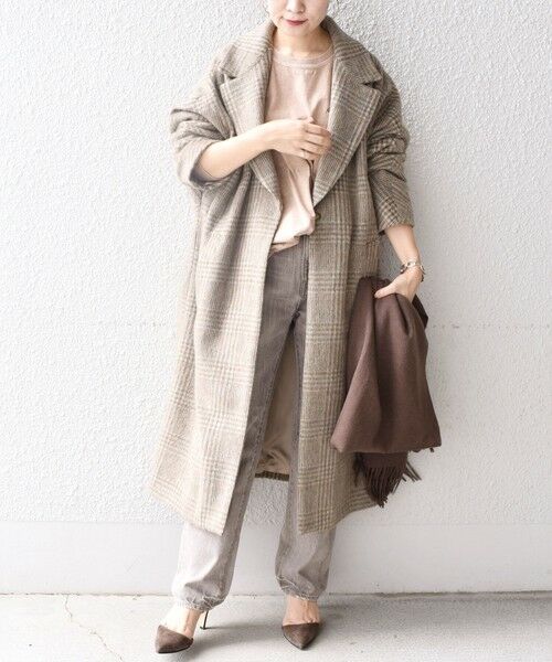 セール】 MANTECO シャギーチェックコート◇ （その他アウター