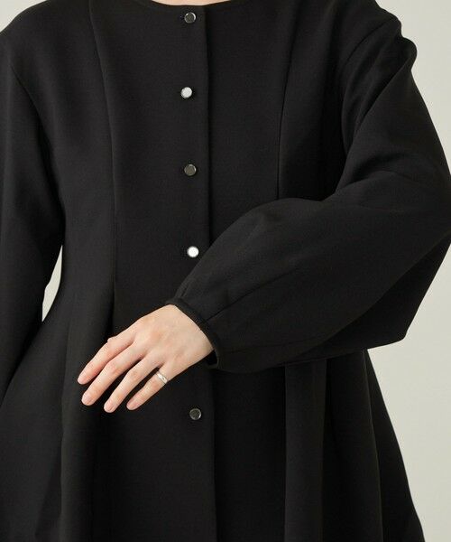 セール】 quaranciel:〈洗濯機可能〉 ダブルクロス ぺプラム ブラウス