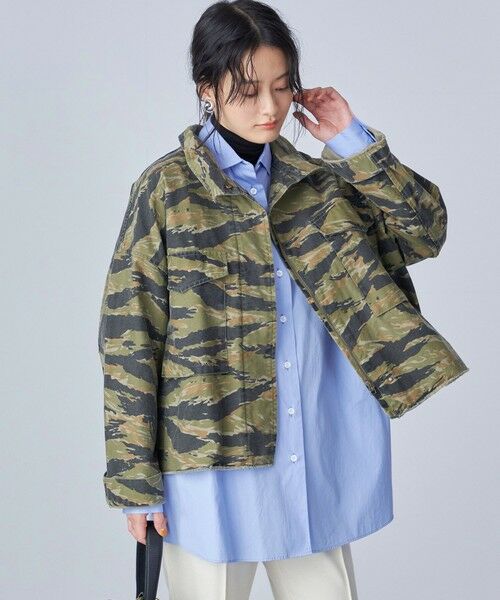 セール】 〈洗濯機可能〉ミリタリー バックサテン スタンドカラー