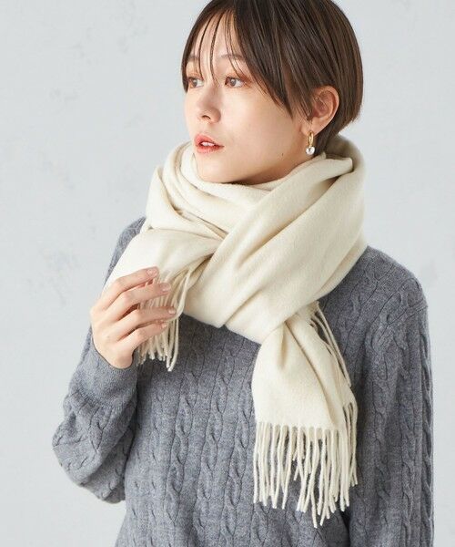 セール】 ソリッド ウォッシャブル ウール カシミヤ ストール 23AW