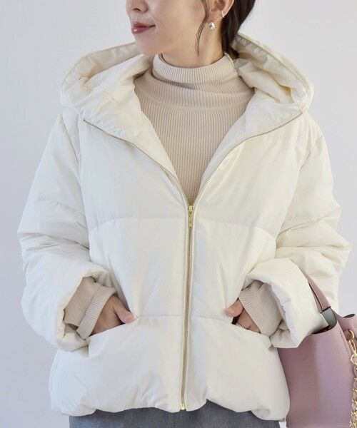 セール】 quaranciel: フーデッド ショート ダウン ジャケット