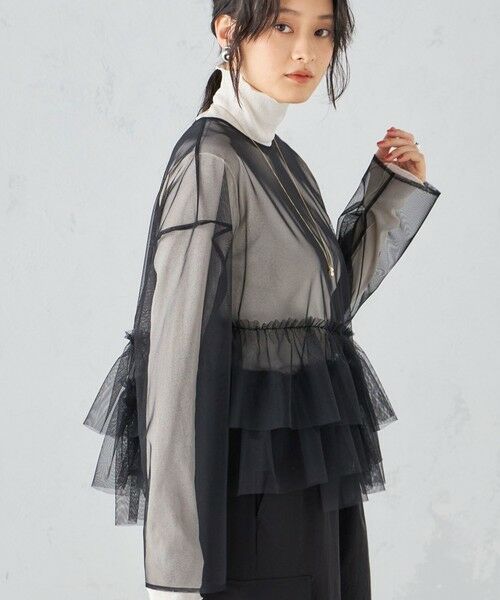 セール】 〈手洗い可能〉インナーセット チュール デザイン ブラウス