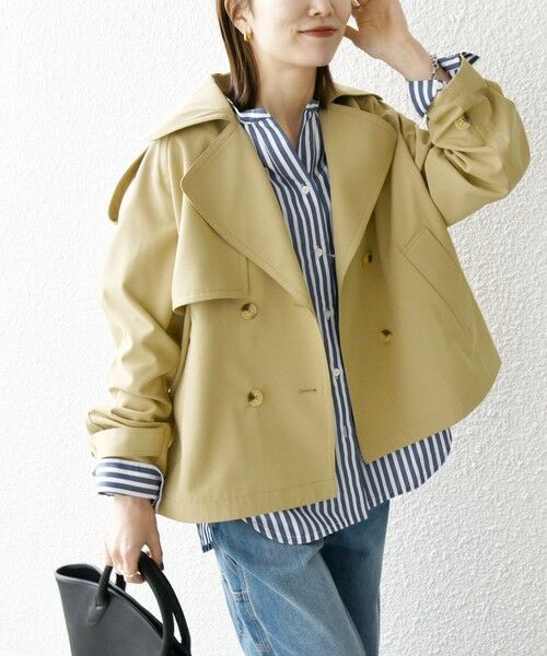セール】 SHIPS any: 〈洗濯機可能〉ショート トレンチ コート