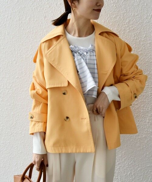 セール】 SHIPS any: 〈洗濯機可能〉ショート トレンチ コート