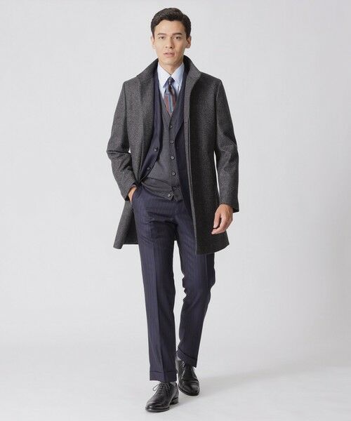 セール】 【新色登場】ウールカシミヤウーステッドスタンドカラー