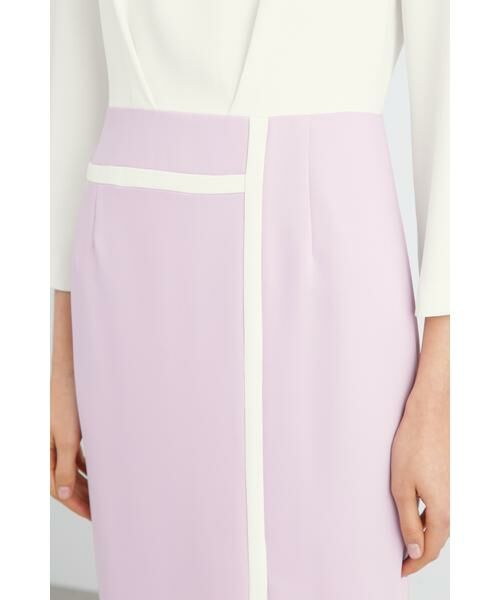 セール】 ◇バイカラーブロックワンピース （ミニ丈・ひざ丈ワンピース