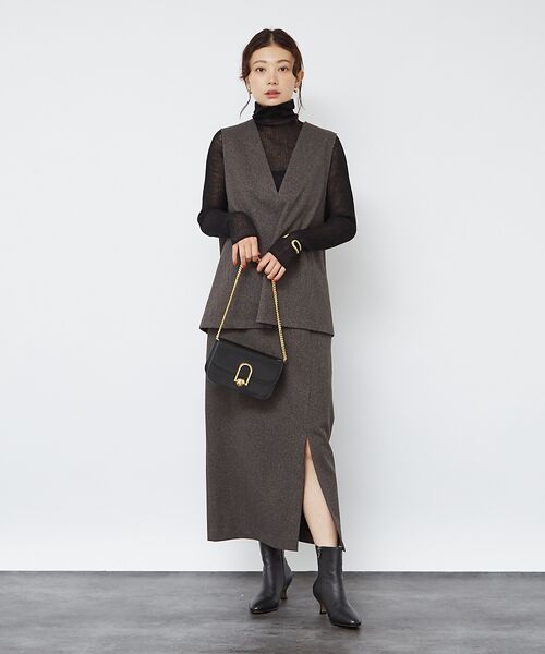 セール】 【セットアップ対応】ニードルパンチ千鳥柄タイトスリット