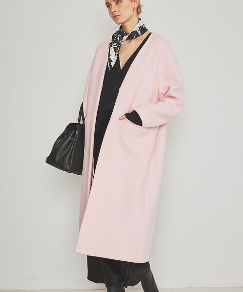 セール】 ノーカラー ロングコート （アウター）｜Rouge vif la cle
