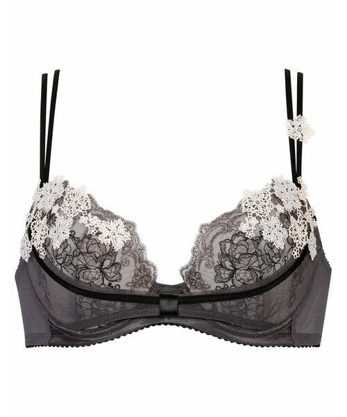 リボンブラ 胸もとフィットながもち ワイヤーブラ（3／4カップ