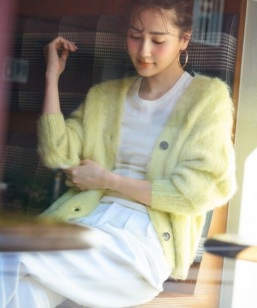 セール】 アルパカシャギー Vネックカーディガン （ニット・セーター