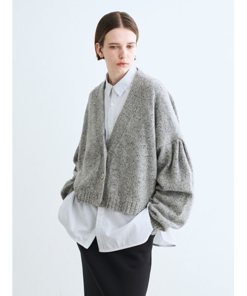 セール】 Melange wide cardigan （ニット・セーター）｜three dots