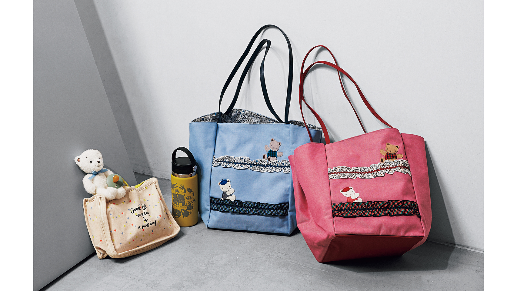 familiar ファミリア トートバッグ マザーズバッグ ネイビー 大容量