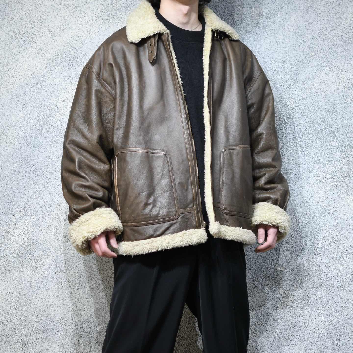 古着通販】古着 オーバーサイズ Wilsons リバーシブル B3 レザー