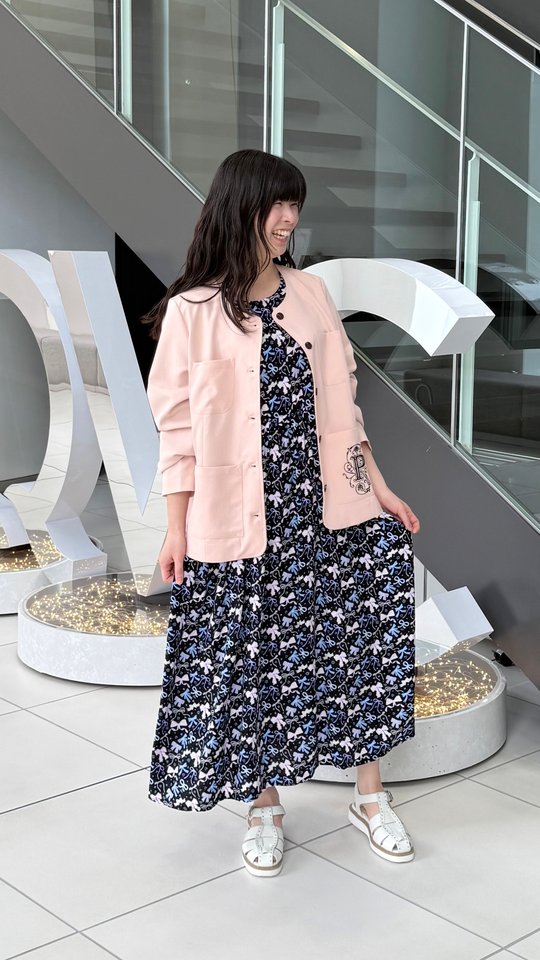 マカナナキャシー花柄 七分袖チュニックサイズ1 マカナナキャシー