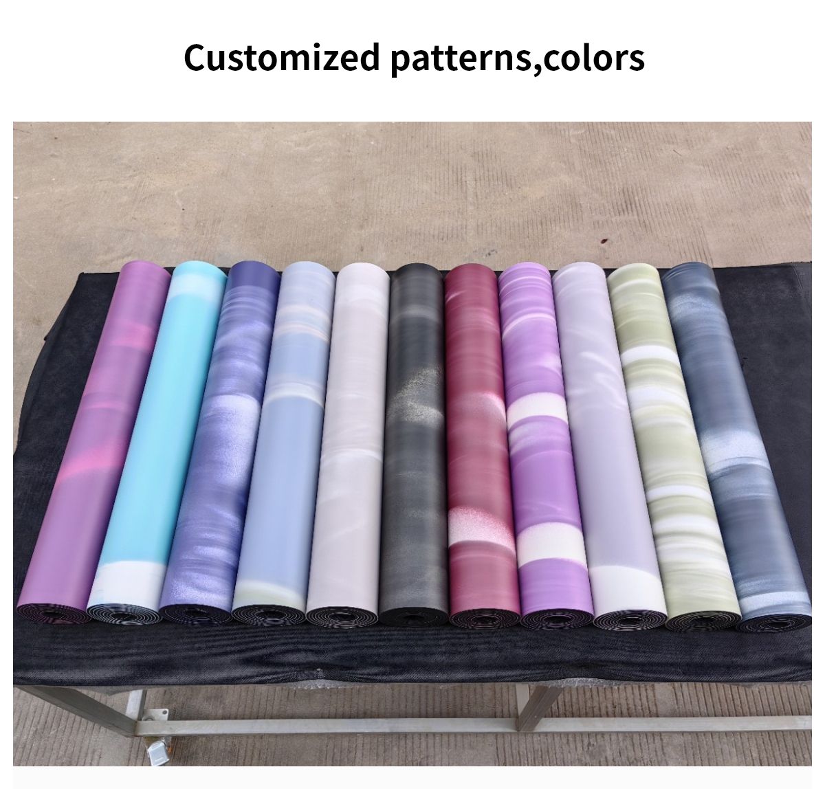 卸売楕円形の天然ゴム PU ヨガマット