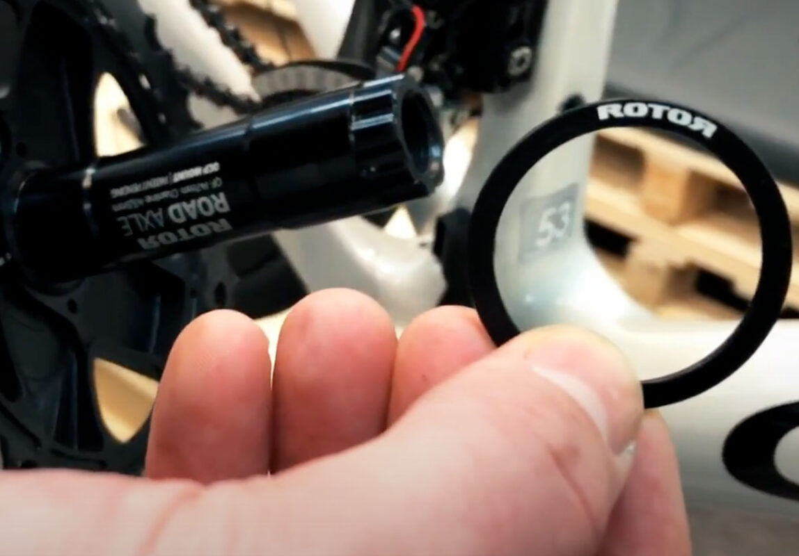 ROTOR クランクとボトムブラケット取付け時の必要スペーサーについて