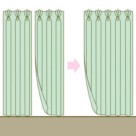カーテンの裾上げ(丈詰め)裾直し・丈直しならカーテンお直し工房MORISAN
