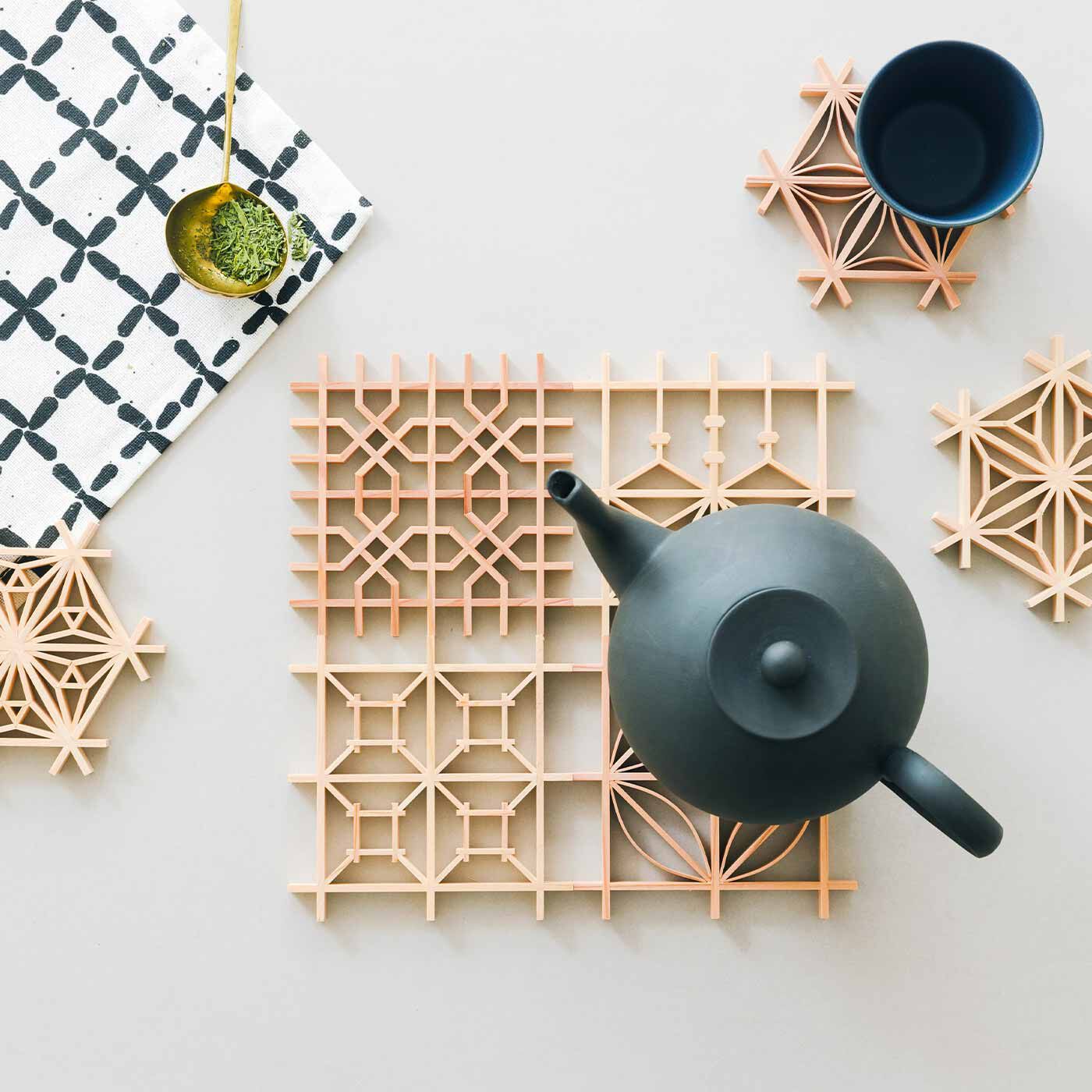 建具職人さんと作った 組子細工のコースターキットの会〈中級編