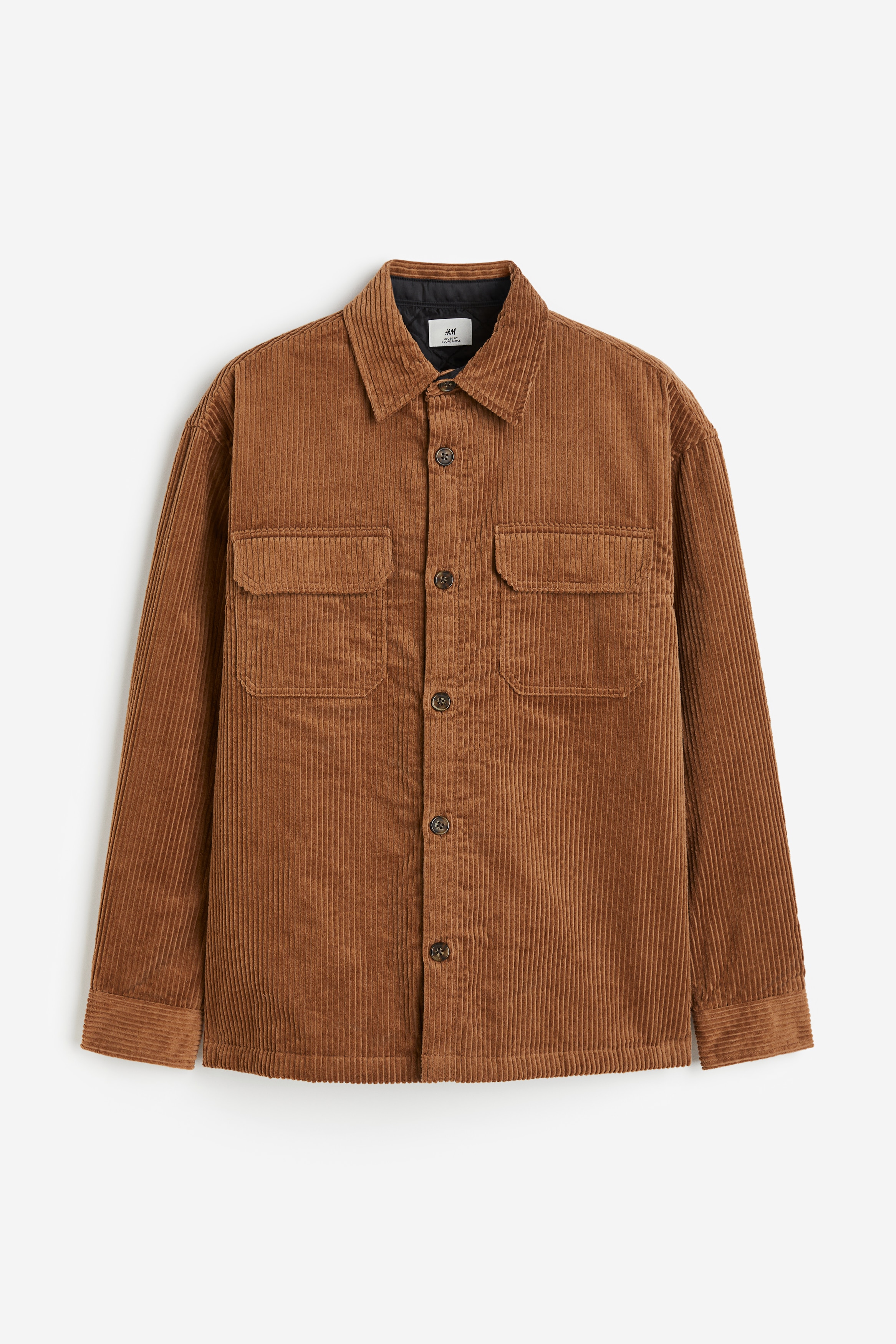 ルーズフィット コーデュロイシャツジャケット - ブラウン - Men | H&M JP