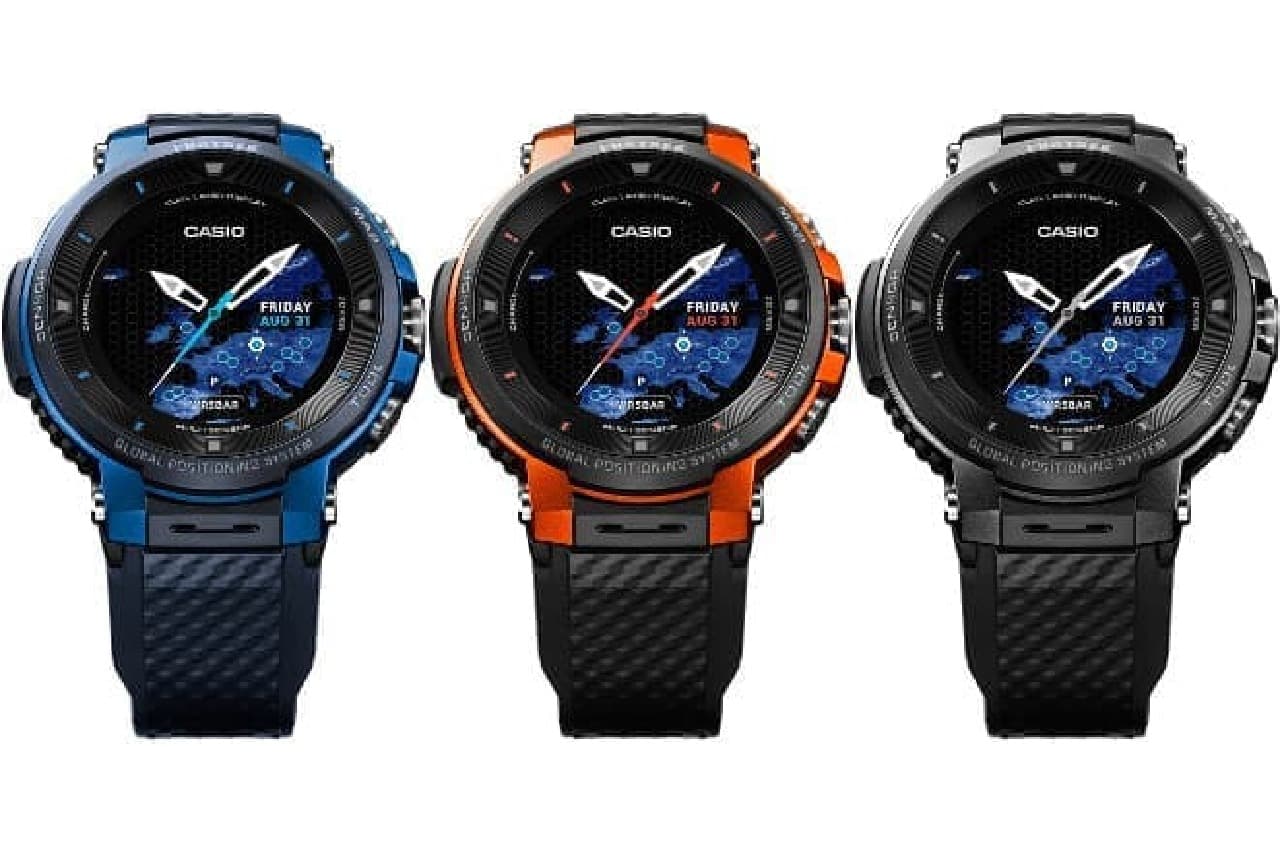 カシオの新アウトドア用スマートウォッチ「WSD-F30」発売へ―カラー地図