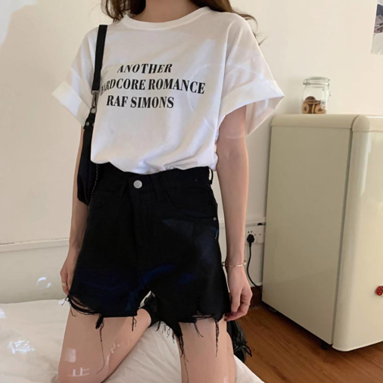 デニムショートパンツ ラメ入り ダメージ加工23インチ あさん専用