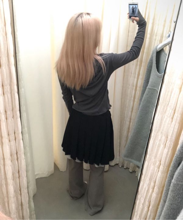 MUSINSA公式 | COYSEIO DOUBLE WAISTED PLEATS SKIRT BLACK