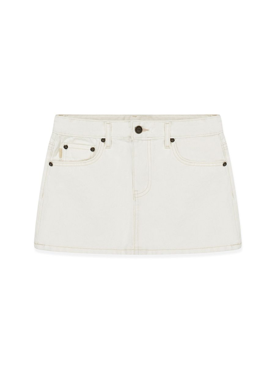 MUSINSA公式 | GLOWNY 99 LOW-RISE MINI SKIRT (WHITE)